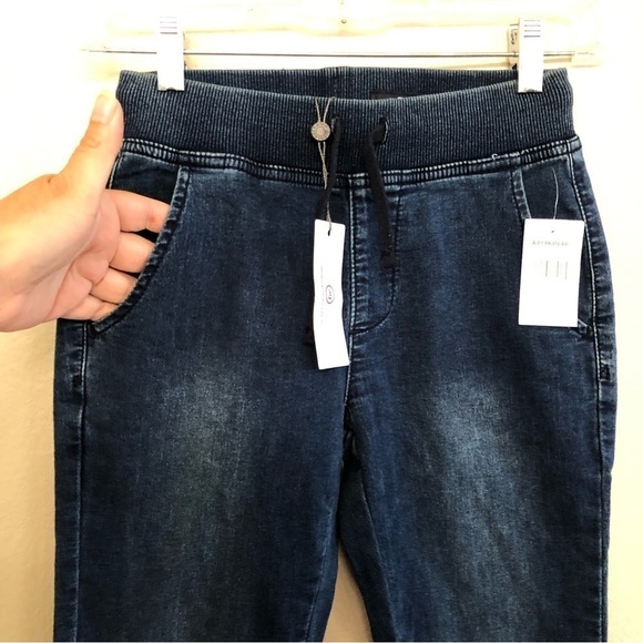 Ag Adriano Goldschmied Kids Boy Electric Blue Denim Ribbed Jogger Pants Size S - Picture 5 of 11